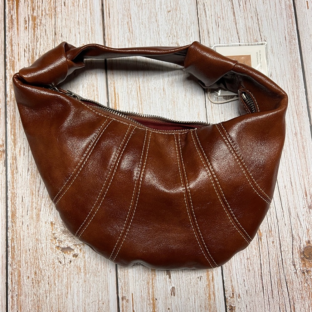 Brown Mini Hobo Bag - Classic Leather Style